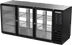 Thumbnail image #1 for Three-Section Pass-Thru Refrigerated Back Bar Storage Cabinet with 6 Glass Doors