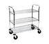 Thumbnail image #1 for Metro Super Erecta MW700 Series 3-Shelf Open Utility Bus Cart with Push Handles, 36 x 24 Inches