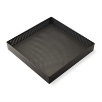 Ovention 16 Inch Square Aluminum Fryer Basket with Perforated Mesh