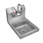 Thumbnail image #1 for John Boos Pro-Bowl PBHS-W-0909-P Wall-Mounted Stainless Steel Hand Sink with Splash-Mount Faucet, 9 x 9 x 5 Inch Bowl
