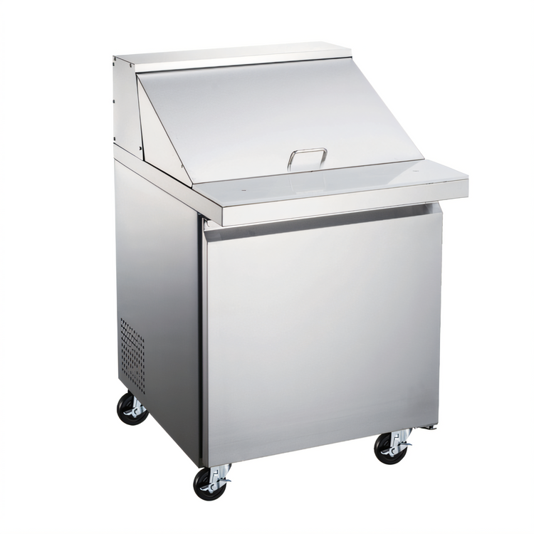 Product image #1 for Omcan Mega Top Refrigerated Sandwich/Salad Prep Table, 27.5-Inch, 1 Section, 1 Door, Rear-Mounted Self-Contained