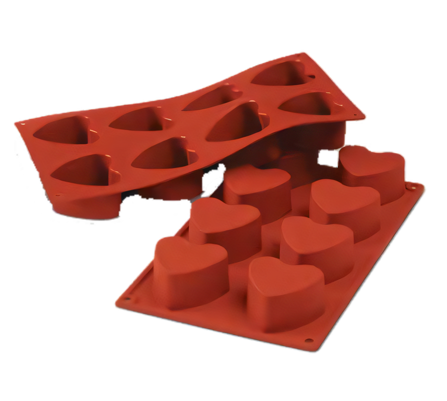 Product image #1 for Silikomart Heart Silicone Mold, 8-Cavity
