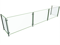 Hatco Flav-R-Shield EP5-RING-120 Full-Service Pass-Over Sneeze Guard, 3-Bay, 120 x 18 x 25 Inches