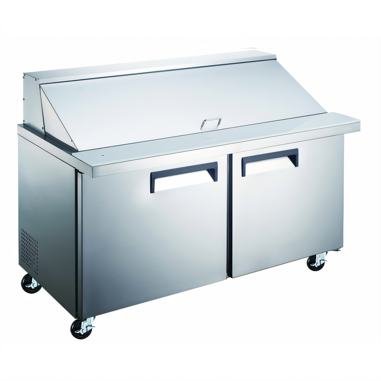 Product image #1 for Grista 60-Inch 2-Section Self-Contained Refrigerated Mega Top Salad/Sandwich Prep Table with 2 Doors
