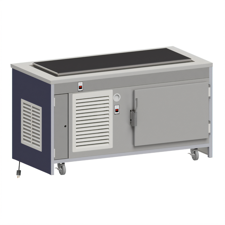 Product image #1 for Atlas Metal INFFB-5 Mobile Refrigerated Frost Top with Refrigerated Base