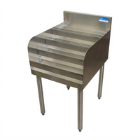 BK Resources 4-Step Stainless Steel Underbar Liquor Bottle Display Unit, 24 x 21-1/4 x 32-1/2 Inches, Approx. 27-Bottle Capacity