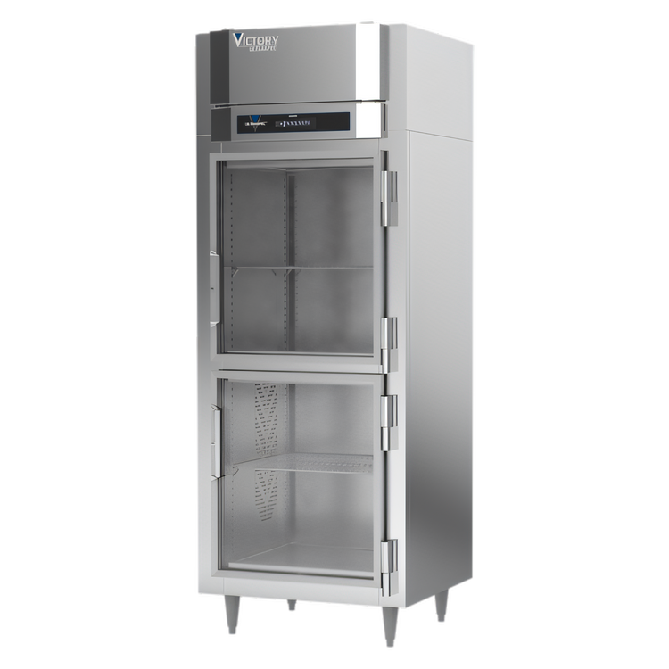 Product image #1 for Victory UltraSpec Shallow Depth 1-Section Reach-In Freezer with 2 Half-Height Glass Doors, 20.15 Cu. Ft.