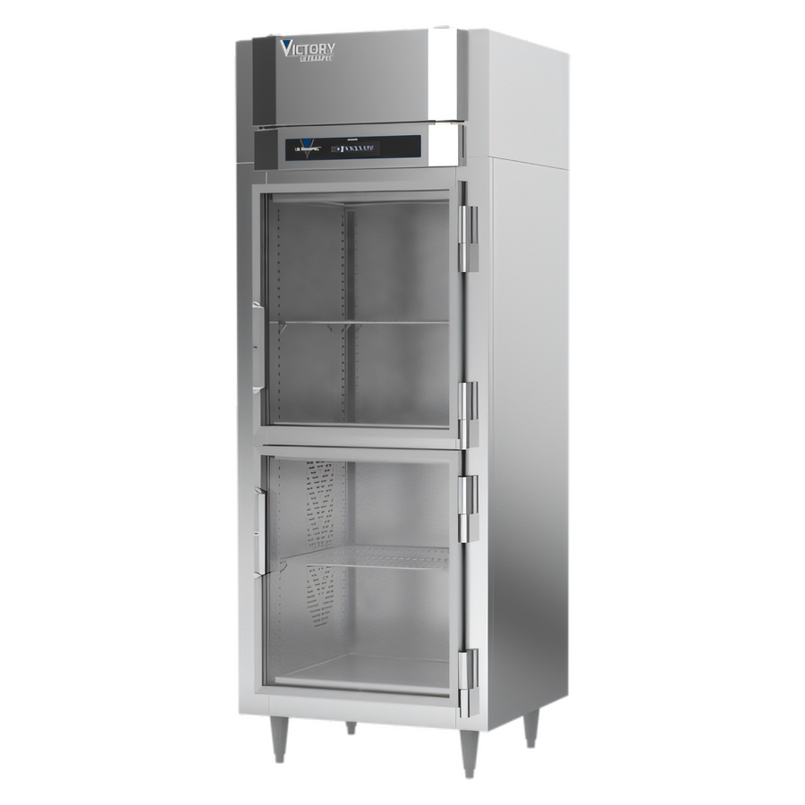 Product image #1 for Victory UltraSpec Shallow Depth 1-Section Reach-In Freezer with 2 Half-Height Glass Doors, 20.15 Cu. Ft.