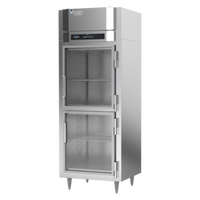 Victory UltraSpec Shallow Depth 1-Section Reach-In Freezer with 2 Half-Height Glass Doors, 20.15 Cu. Ft.
