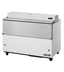 Thumbnail image #1 for True 12-Crate Mobile Milk Cooler Cart, Forced-Air Cooling, Stainless Steel Lid, White Vinyl Exterior