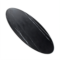 American Metalcraft Naturals Oval Melamine Serving Board, Black Marble Pattern, 25-1/2 x 10-1/4 Inches