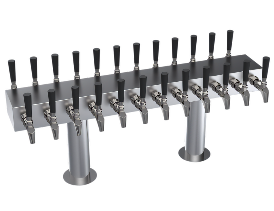 Product image #1 for Krowne Double-Sided T-Head Glycol-Cooled Beer Tower, 24-Faucet Capacity, 36-Inch Length