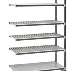 Thumbnail image #1 for Cambro Camshelving® Elements EXA213084VS5480 5-Tier Polymer Add-On Shelving Unit, 21" x 30" x 84", Vented & Solid, Gray