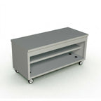 Thumbnail image #1 for Duke Manufacturing Thurmaduke TST-74PG 74"W Mobile Solid Top Utility Counter, Stainless Steel Top, Undershelves