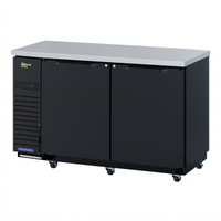 Turbo Air Super Deluxe 2-Section Narrow Self-Contained Back Bar Cooler with Solid Doors, 16.46 Cu. Ft.