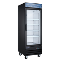 Omcan Aurora 29-Inch Wide One-Section Reach-In Display Refrigerator, 22.6 Cu. Ft., Hinged Glass Door