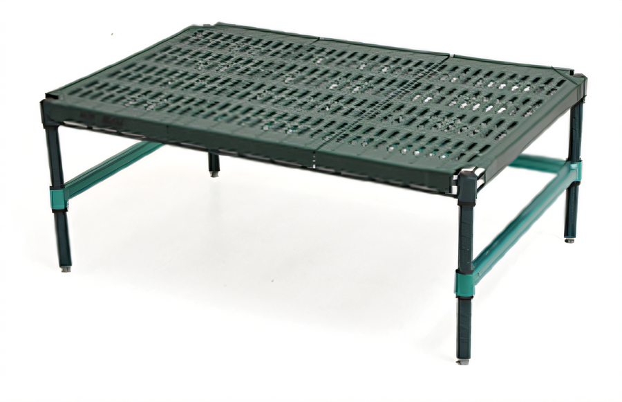 Product image #1 for QuadPlus Mobile Dunnage Rack with Solid Polypropylene Mat and 800 lb Capacity