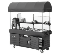 Cambro CamKiosk® 4-Pan-Well Mobile Kiosk Food Cart with Canopy