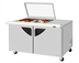 Thumbnail image #1 for Turbo Air Super Deluxe 60-1/4-Inch 2-Section 19 Cu. Ft. Sandwich/Salad Mega Prep Table with Glass Lid and Work Station