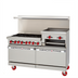 Thumbnail image #1 for American Range 60-Inch Gas Restaurant Range with 6 Open Burners, 24-Inch Raised Griddle/Broiler, and 2 Standard Ovens