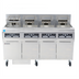 Thumbnail image #1 for Frymaster RE High Efficiency 4-Tank Electric Fryer Battery with Built-In Filtration, 4 x 50 lb, 4 x 14 kW