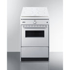 Thumbnail image #1 for Summit Commercial WEM665W Commercial 24-Inch 4-Element Induction Range with 2.92 Cu. Ft. Oven, White Smooth-Top, ADA Front Controls