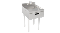 Krowne Silver Series Freestanding Underbar Hand Sink with Soap and Towel, 18-Inch Wide Stainless Steel
