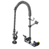 Thumbnail image #1 for T&S Brass EasyInstall 8-Inch Wall-Mount Pre-Rinse Unit with 18-Inch Riser, 44-Inch Hose and Vacuum Breaker