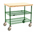 Thumbnail image #1 for Eagle QuadTruss 3-Tier Maple Top Demo Cart with 2 Wire Shelves, 36 x 24 Inches, Gray Epoxy Finish