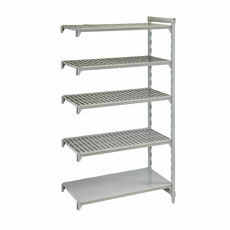 Product image #2 for Cambro Camshelving Premium 24-Inch Wide x 21-Inch Deep x 84-Inch High 5-Tier Vented and Solid Add-On Shelving Unit