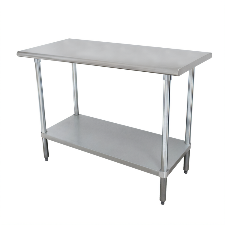 Product image #1 for Advance Tabco Special Value Series Flat Top Stainless Steel Work Table with Adjustable Undershelf, 60 x 36 Inches, 16 Gauge 430 Top