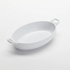 Thumbnail image #1 for American Metalcraft MCW61 5 oz Oval White Melamine Casserole Dish with Handle Case of 96