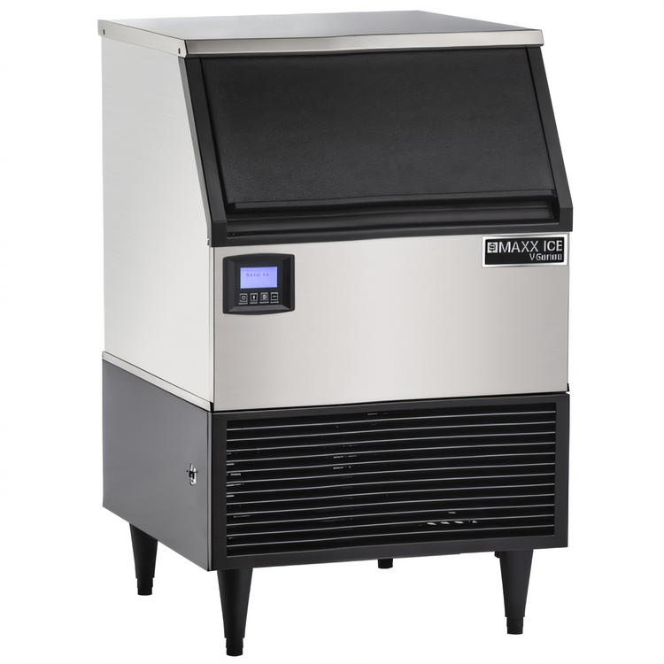 Product image #1 for Maxx Ice V-Series 200 lb Self-Contained Air-Cooled Full Dice Ice Machine with 75 lb Built-In Bin