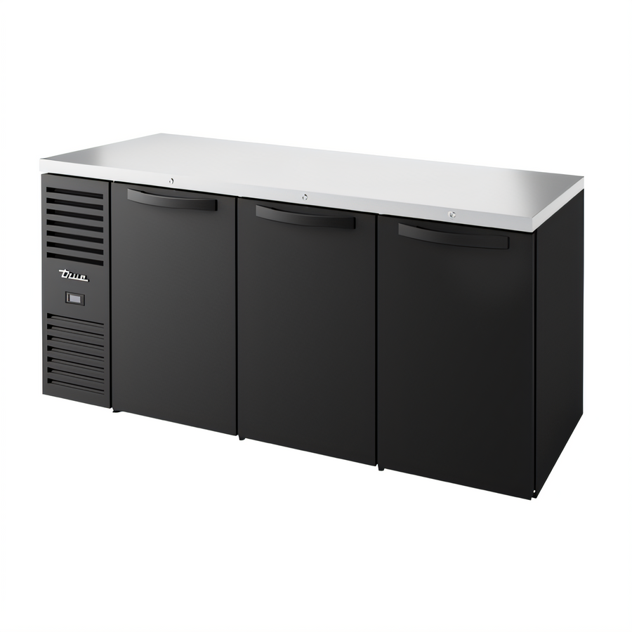 Product image #1 for True Premier Bar 92-Inch Four-Section Refrigerated Back Bar Cooler with Stainless Steel Top and Solid Locking Doors