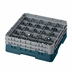 Thumbnail image #2 for Cambro Camrack Full Size 25-Compartment Teal Glass Rack with 2 Soft Gray Extenders
