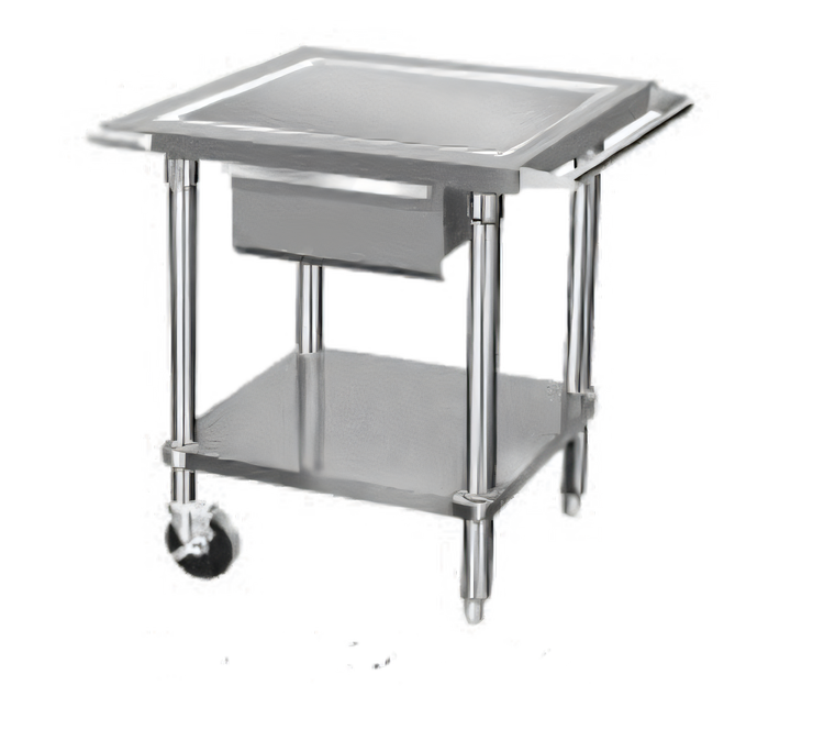 Product image #1 for Advance Tabco Mobile Mixer Equipment Table with Stainless Steel Top and Galvanized Base, 30 x 24 x 28 Inches