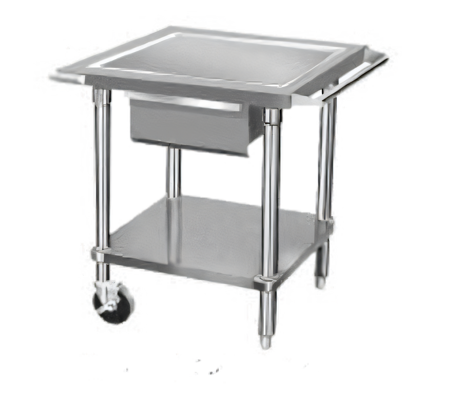 Product image #1 for Advance Tabco Mobile Mixer Equipment Table with Stainless Steel Top and Galvanized Base, 30 x 24 x 28 Inches