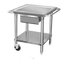Thumbnail image #1 for Advance Tabco Mobile Mixer Equipment Table with Stainless Steel Top and Galvanized Base, 30 x 24 x 28 Inches