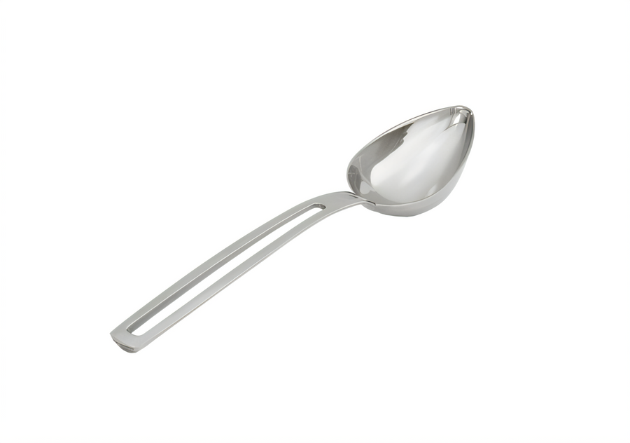 Product image #1 for Miramar® Contemporary Style ⅓-Cup Solid Oval Stainless Steel Serving Spoon