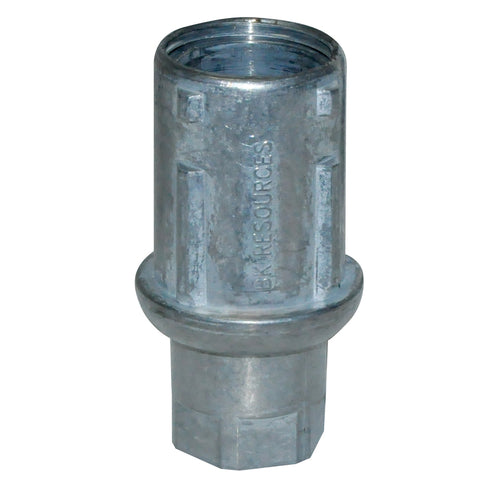 Product image #1 for BK Resources Adjustable White Metal Bullet Foot for 1-5/8-Inch OD Round Tubing, 2,000 lb Capacity