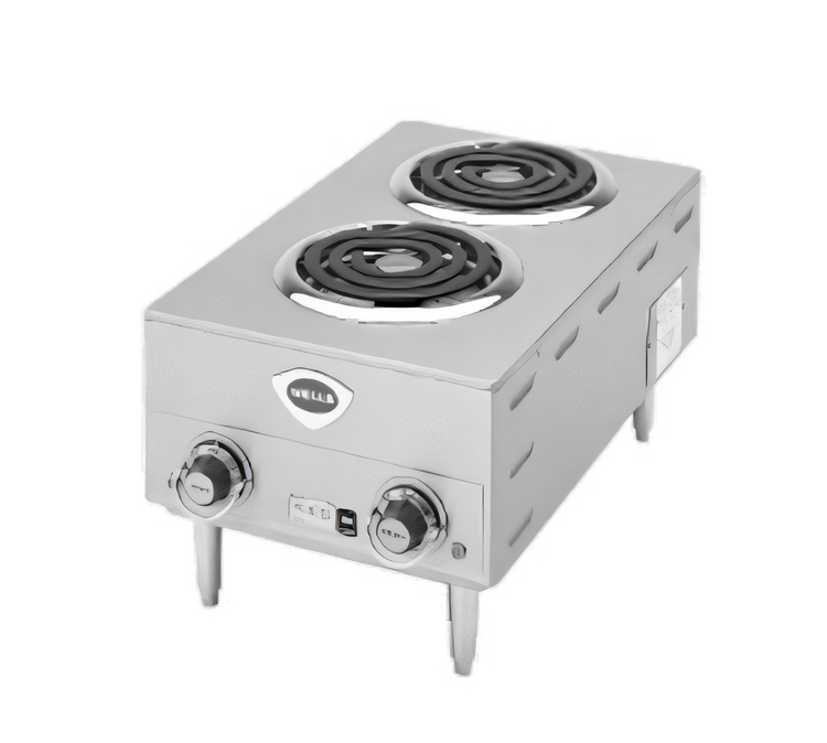 Product image #1 for Wells H-63 Countertop Electric Hot Plate with 2 Flat Spiral Burners