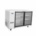 Thumbnail image #1 for Atosa Two-Section Glass Door Back Bar Cooler, 48 Inch, Self-Contained Side-Mount Refrigeration, Stainless Steel