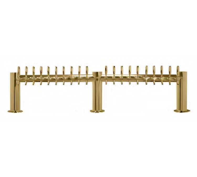 Product image #1 for Metropolis M 72-Inch Countertop 20-Faucet Glycol-Cooled Draft Beer Tower, PVD Brass Finish
