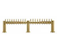 Metropolis M 72-Inch Countertop 20-Faucet Glycol-Cooled Draft Beer Tower, PVD Brass Finish