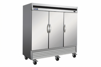IKON Refrigeration Three-Section Reach-In Freezer, 66 Cu. Ft., Stainless Steel, Bottom-Mounted Self-Contained, 115/208-230V