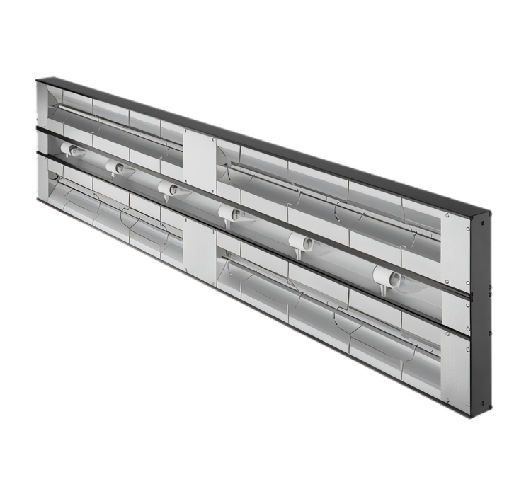 Product image #1 for Hatco Glo-Ray Max Watt Lighted Dual Infrared Strip Heater, 84 Inch, Aluminum, 3 Inch Spacer