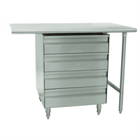 Advance Tabco 4-Tier Stainless Steel Add-A-Tier Drawer Assembly for Open Base Work Tables