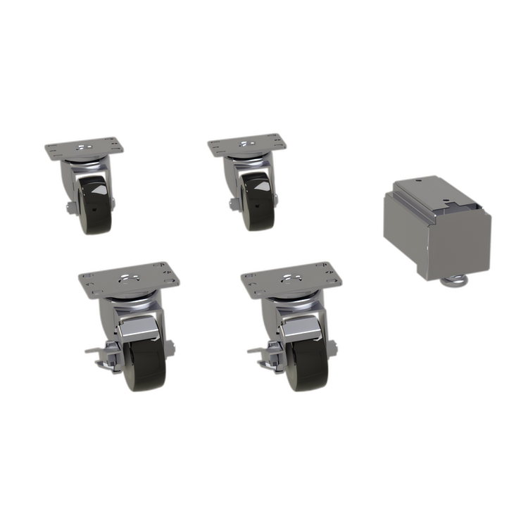 Product image #1 for Glastender 4-1/8 Inch Caster Set for Side-Serviced Coolers and Frosters