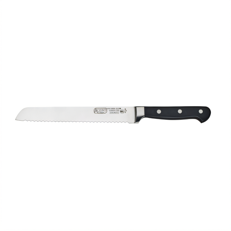 Product image #1 for Winco Acero Forged 8-Inch Bread Knife with Black POM Handle
