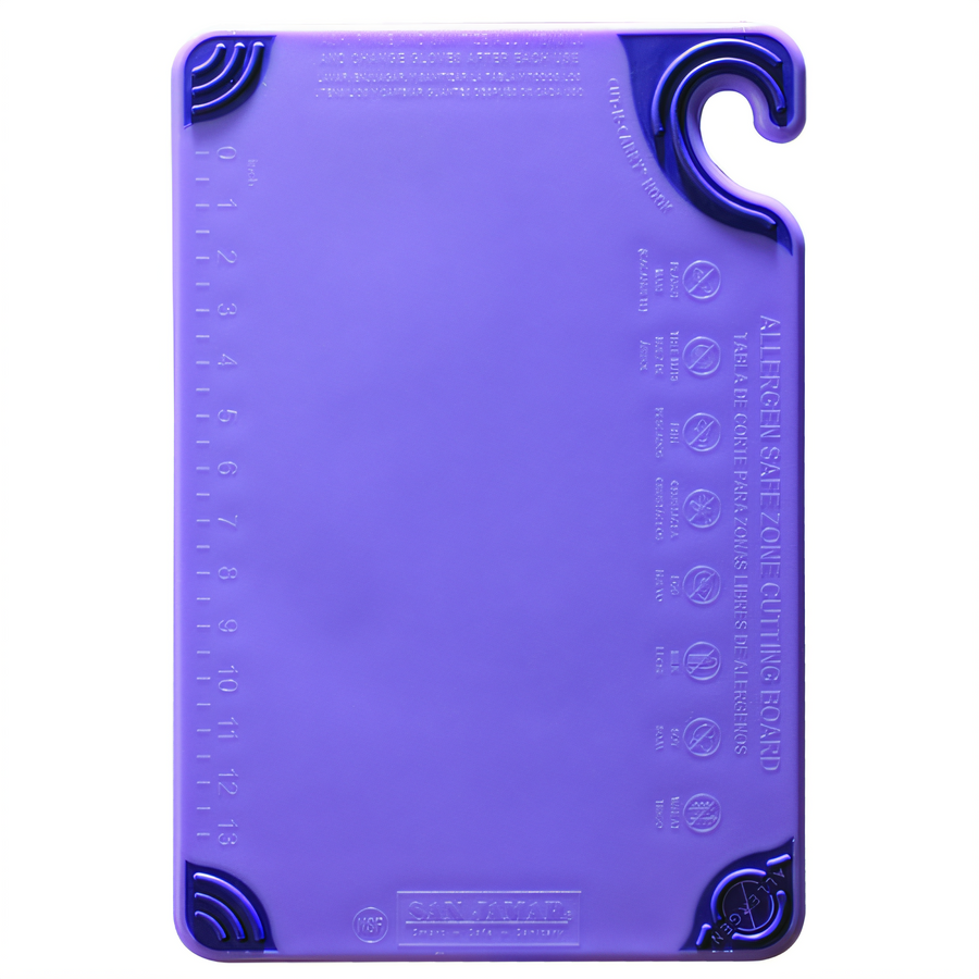 Product image #1 for Saf-T-Grip Allergen Saf-T-Zone Purple Cutting Board, 15 x 20 x 1/2 Inch, Co-Polymer